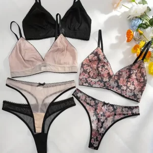 Conjunto sexy camiseta semitransparente
